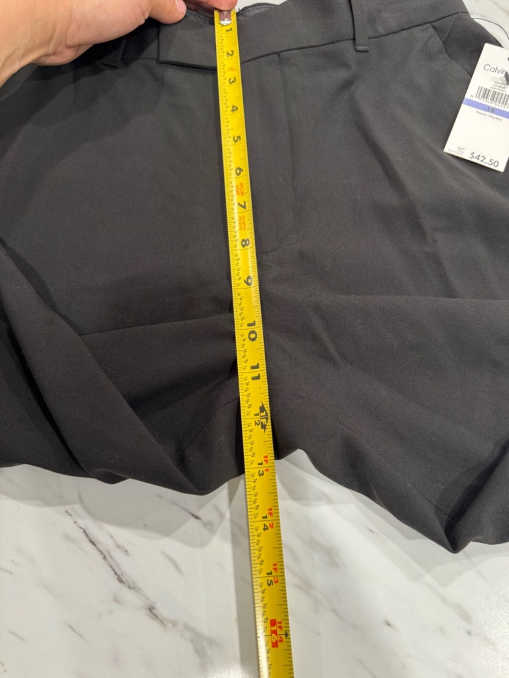 Calvin Klein Womens Slim Fit Black Dress Pants Size 18 Regular Stretch NWT - Picture 8 of 13
